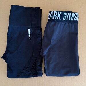 GYMSHARK Cropped Seamless Leggings Activewear Bundle size medium